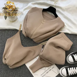 Cozy Knit 3 Pcs Suit