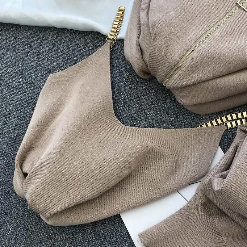 Cozy Knit 3 Pcs Suit