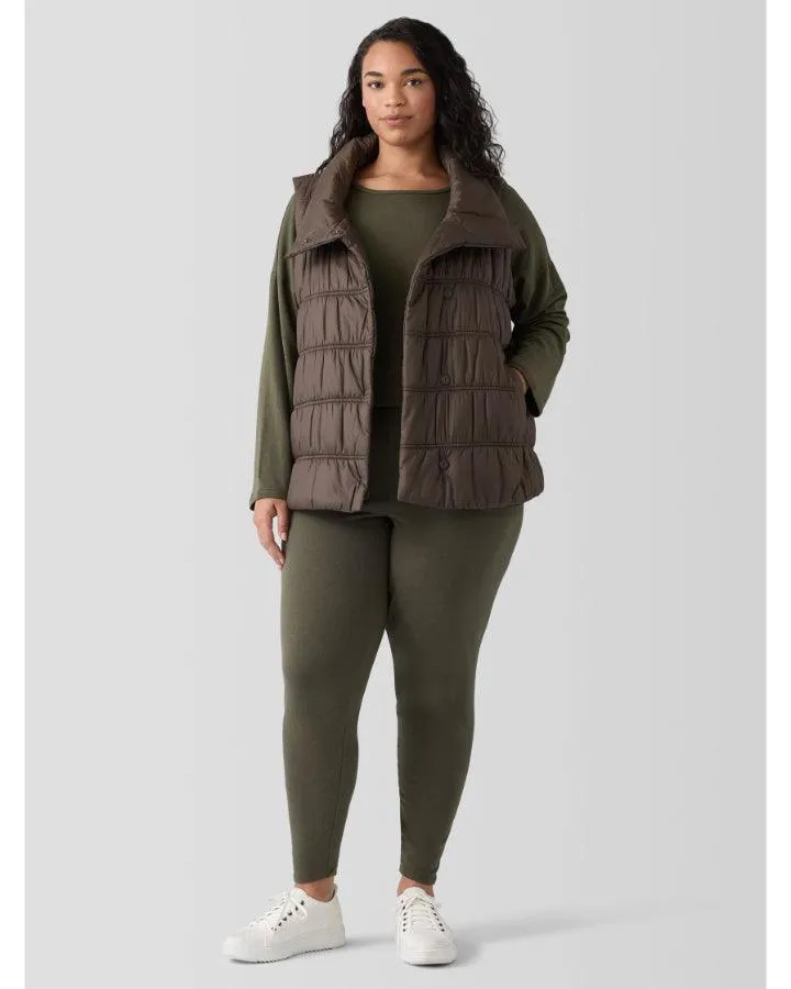 Eileen Fisher High Collar Ruched Vest