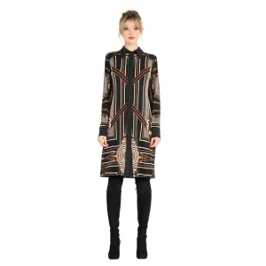 Long Slv Collar & Cuffs Snap Shirt Dress- Rachel