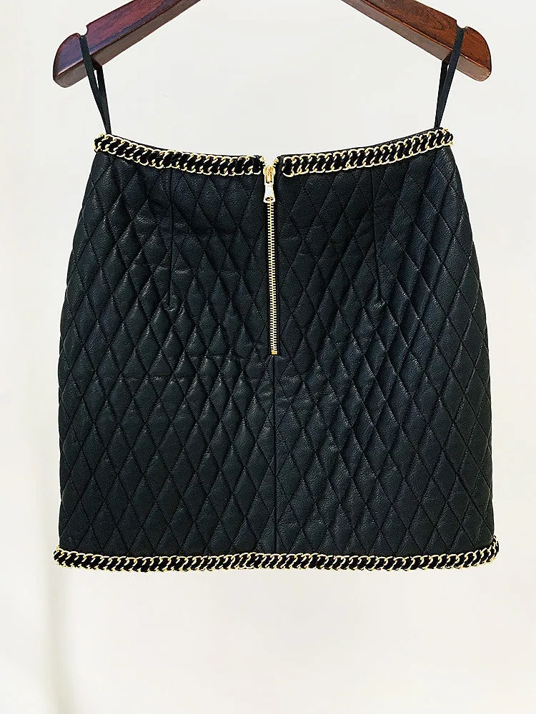 ‘Sofina’ Leather Skirt